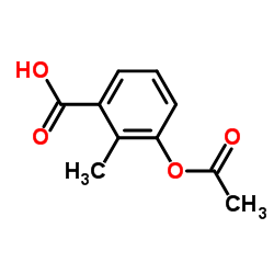 2-Methyl-3-acetoxybenzoic acid structure