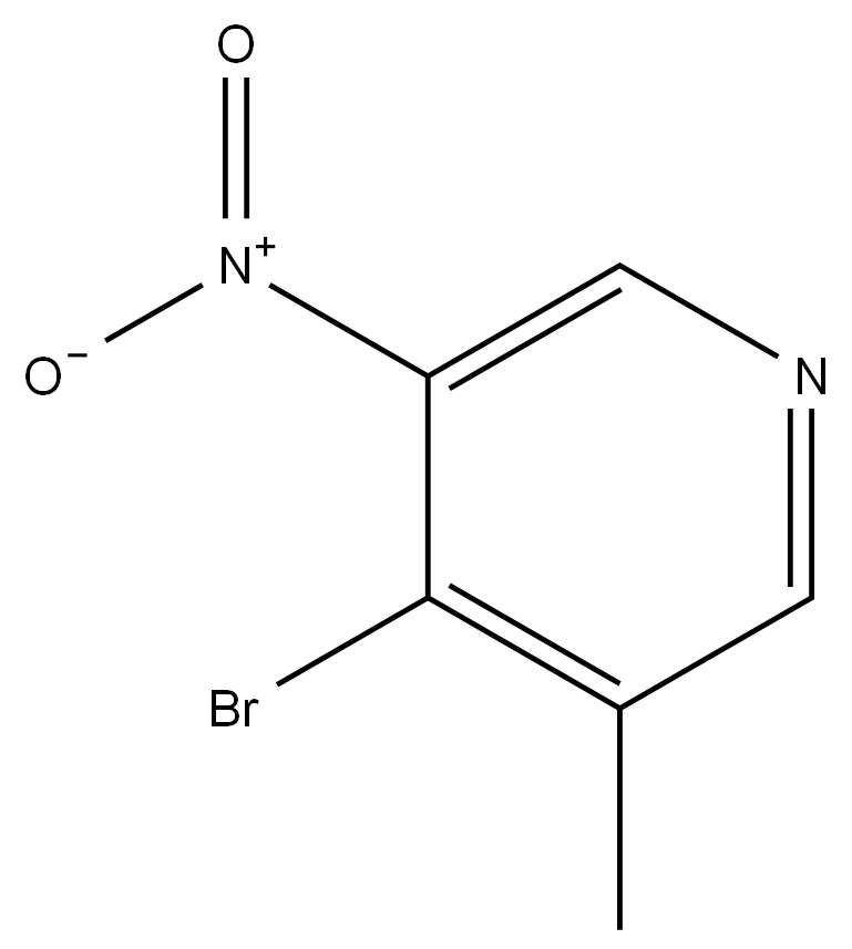 4-bromo-3-methyl-5-nitroPyridine Structure