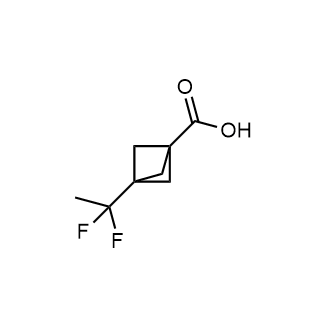 3-(1,1-Difluoroethyl)bicyclo[1.1.1]pentane-1-carboxylic acid structure