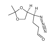 (S)-4-azido-4-((S)-2,2-dimethyl-1,3-dioxolan-4-yl)butanal结构式