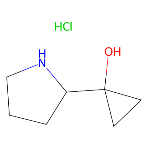 1-pyrrolidin-2-ylcyclopropanol hydrochloride Structure