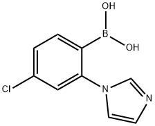 4-Chloro-2-(1H-imidazol-1-yl)phenylboronic acid Structure