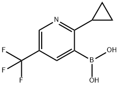 2-(Cyclopropyl)-5-(trifluoromethyl)pyridine-3-boronic acid结构式