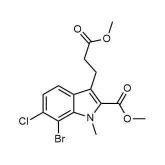 7-溴-6-氯-3-(3-甲氧基-3-氧丙基)-1-甲基-1H-吲哚-2-羧酸甲酯图片