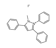 1-methyl-2,3,5-triphenyl-pyrazolium, iodide Structure