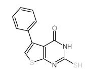 2-MERCAPTO-5-PHENYL-3H-THIENO[2,3-D]PYRIMIDIN-4-ONE Structure