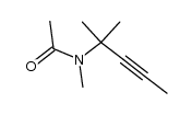 N-(1,1-dimethyl-but-2-ynyl)-N-methyl-acetamide Structure