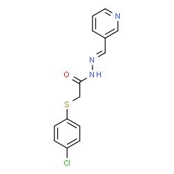 2-[(4-CHLOROPHENYL)SULFANYL]-N'-(3-PYRIDINYLMETHYLENE)ACETOHYDRAZIDE结构式