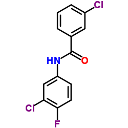 3-Chloro-N-(3-chloro-4-fluorophenyl)benzamide结构式