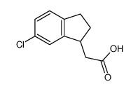 2-(6-chloro-2,3-dihydro-1H-inden-1-yl)acetic acid Structure