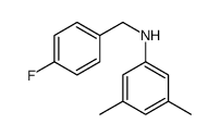 3,5-Dimethyl-N-(4-fluorobenzyl)aniline结构式