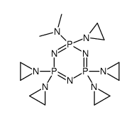 2,4,4,6,6-pentakis(aziridin-1-yl)-N,N-dimethyl-1,3,5-triaza-2λ5,4λ5,6λ5-triphosphacyclohexa-1,3,5-trien-2-amine结构式