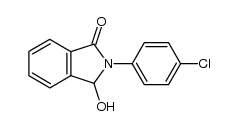 2,3-Dihydro-3-hydroxy-2-(p-chlorophenyl)-1H-isoindol-1-one结构式