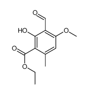 3-Formyl-2-hydroxy-4-methoxy-6-methylbenzoic acid ethyl ester Structure