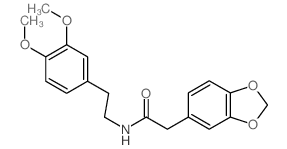 1,3-Benzodioxole-5-acetamide,N-[2-(3,4-dimethoxyphenyl)ethyl]- structure