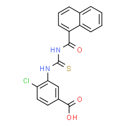 4-CHLORO-3-[[[(1-NAPHTHALENYLCARBONYL)AMINO]THIOXOMETHYL]AMINO]-BENZOIC ACID结构式