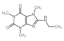 1H-Purine-2,6-dione,8-(ethylamino)-3,7-dihydro-1,3,7-trimethyl-结构式