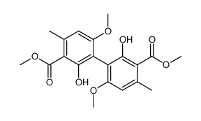 (rac)-dimethyl 2,2'-dihydroxy-6,6'-dimethoxy-4,4'-dimethyl-1,1'-biphenyl-3,3'-dicarboxylate结构式