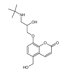 8-(3-tert-butylamino-2-hydroxy-propoxy)-5-hydroxymethyl-chromen-2-one Structure