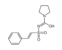 N-(2-phenylethenylsulfonyl)pyrrolidine-1-carboxamide结构式