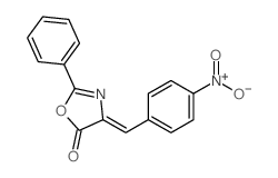 (Z)-4-(4-硝基亚苄基)-2-苯基噁唑-5(4h)-酮结构式