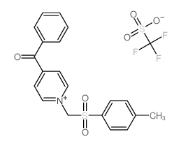 [1-[(4-methylphenyl)sulfonylmethyl]pyridin-4-yl]-phenyl-methanone; trifluoromethanesulfonic acid结构式