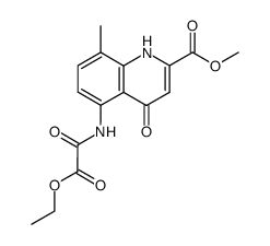 5-ethoxyoxalylamino-8-methyl-4-oxo-1,4-dihydro-quinoline-2-carboxylic acid methyl ester Structure