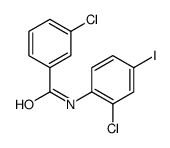 3-chloro-N-(2-chloro-4-iodophenyl)benzamide结构式