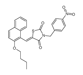 5-[(2-butoxynaphthalen-1-yl)methylidene]-3-[(4-nitrophenyl)methyl]-1,3-thiazolidine-2,4-dione Structure