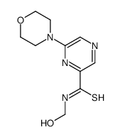 N-(hydroxymethyl)-6-morpholin-4-ylpyrazine-2-carbothioamide结构式