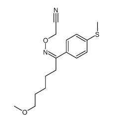 2-[[6-methoxy-1-(4-methylsulfanylphenyl)hexylidene]amino]oxyacetonitrile结构式