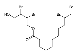 (2,3-dibromo-4-hydroxybutyl) 10,11-dibromoundecanoate结构式