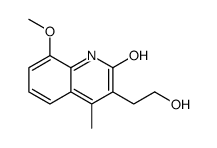 3-(2-hydroxyethyl)-8-methoxy-4-methyl-1H-quinolin-2-one结构式