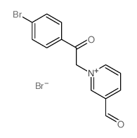 Pyridinium, 1-[2-(4-bromophenyl)-2-oxoethyl]-3-formyl-,bromide (1:1) Structure