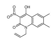 4-hydroxy-6,7-dimethyl-3-nitro-1-prop-2-enylquinolin-2-one结构式