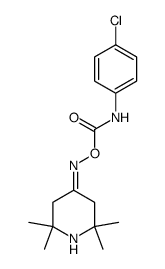 2,2,6,6-tetramethyl-4-(p-chlorphenylcarbamoyloximino)-piperidine结构式