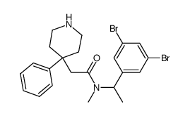 N-[1-(3,5-dibromo-phenyl)-ethyl]-2-[4-phenyl-piperidin-4-yl]-N-methyl acetamide结构式