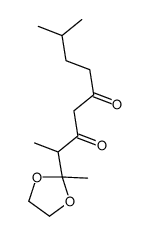 8-methyl-2-(2-methyl-1,3-dioxolan-2-yl)nonane-3,5-dione Structure