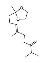 (isopropyl-7 methyl-4 octadiene-3,7 yl)-2 methyl-2 dioxolanne-1,3结构式