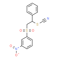 1-Nitro-3-(2-phenyl-2-thiocyanato-ethanesulfonyl)-benzene Structure