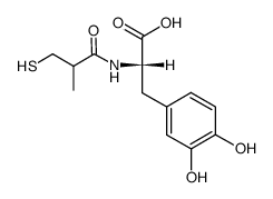 3-hydroxy-N-(DL-3-mercapto-2-methyl-1-oxopropyl)-L-tyrosine结构式