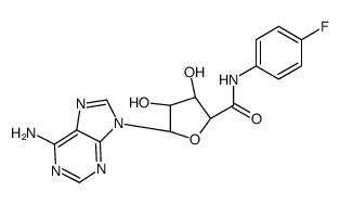 (2S,3S,4R,5R)-5-(6-aminopurin-9-yl)-N-(4-fluorophenyl)-3,4-dihydroxyoxolane-2-carboxamide Structure