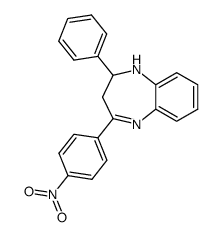 2,3-dihydro-2-phenyl-4-(4'-nitrophenyl)-1H-1,5-benzodiazepine Structure