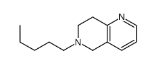 6-pentyl-7,8-dihydro-5H-1,6-naphthyridine结构式