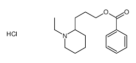 3-(1-ethyl-2-piperidyl)propyl benzoate hydrochloride structure