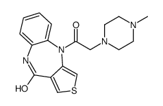 10-[2-(4-methylpiperazin-1-yl)acetyl]-5H-thieno[3,4-b][1,5]benzodiazepin-4-one结构式