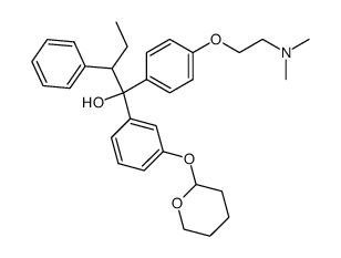 1-(4-(2-(dimethylamino)ethoxy)phenyl)-2-phenyl-1-(3-((tetrahydro-2H-pyran-2-yl)oxy)phenyl)butan-1-ol Structure