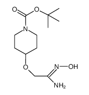 4-(N-hydroxycarbamimidoylmethoxy)piperidine-1-carboxylic acid tert-butyl ester Structure