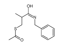 S-[3-(benzylamino)-2-methyl-3-oxopropyl] ethanethioate结构式