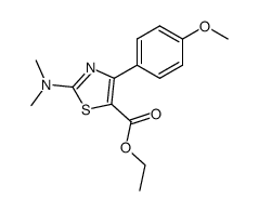 2-(DIMETHYLAMINO)-4-(4-METHOXYPHENYL)-5-THIAZOLECARBOXYLIC ACID ETHYL ESTER结构式